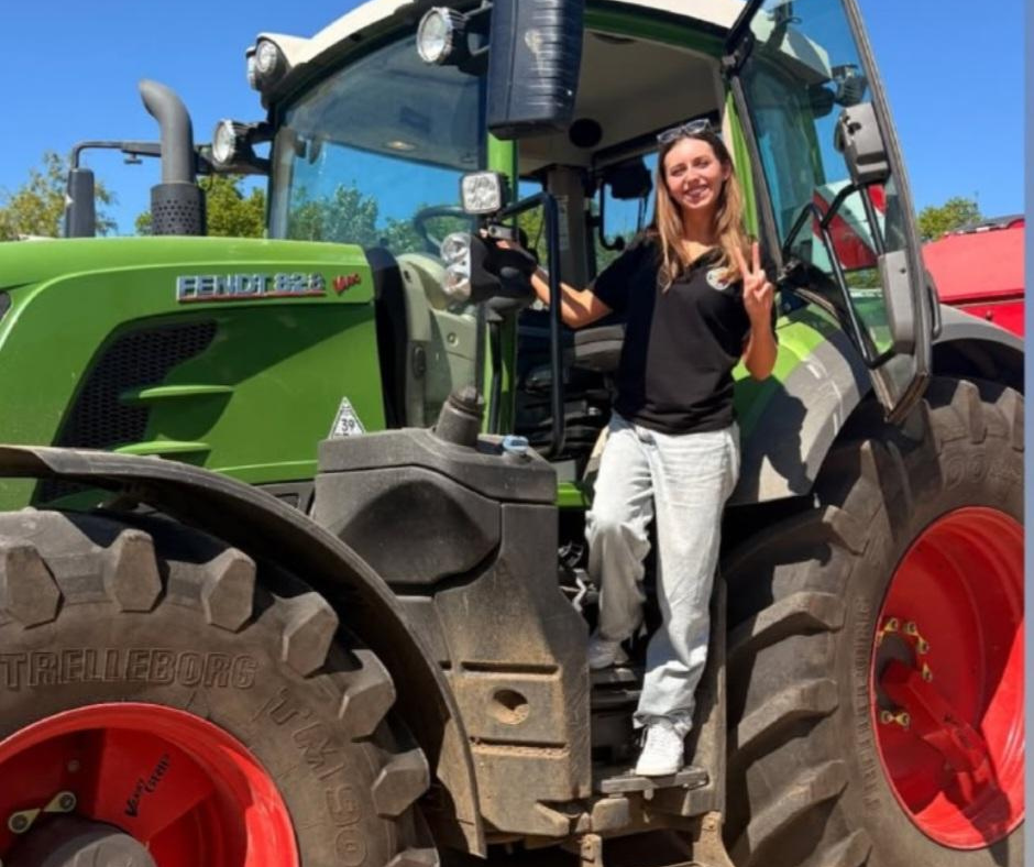Rudy Goodens standing on a tracktor
